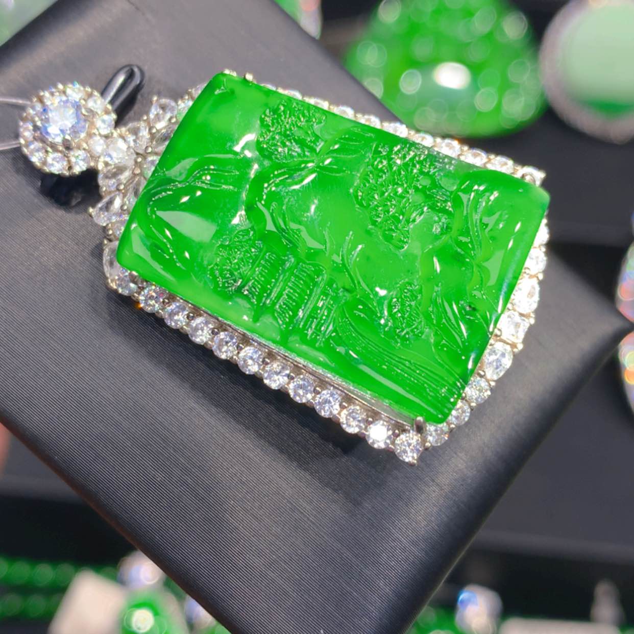 【闪购商品】翡翠颈饰银S925镶嵌657672356