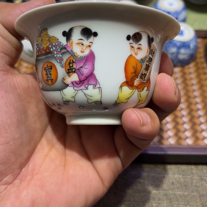 纯手绘精品盖碗杯