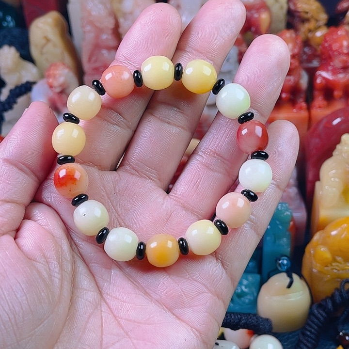 寿山石芙蓉手串，福利价