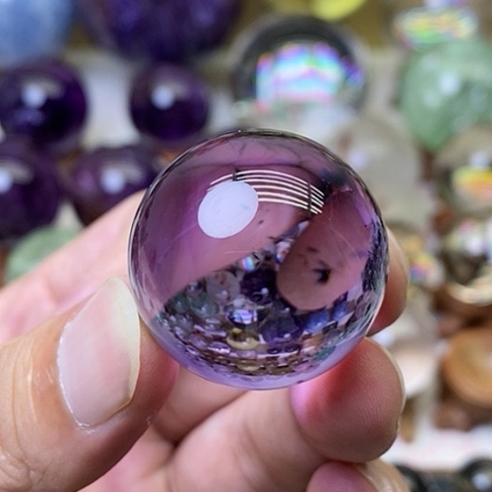 未镶嵌珠宝半成品水晶乌拉圭紫水晶球