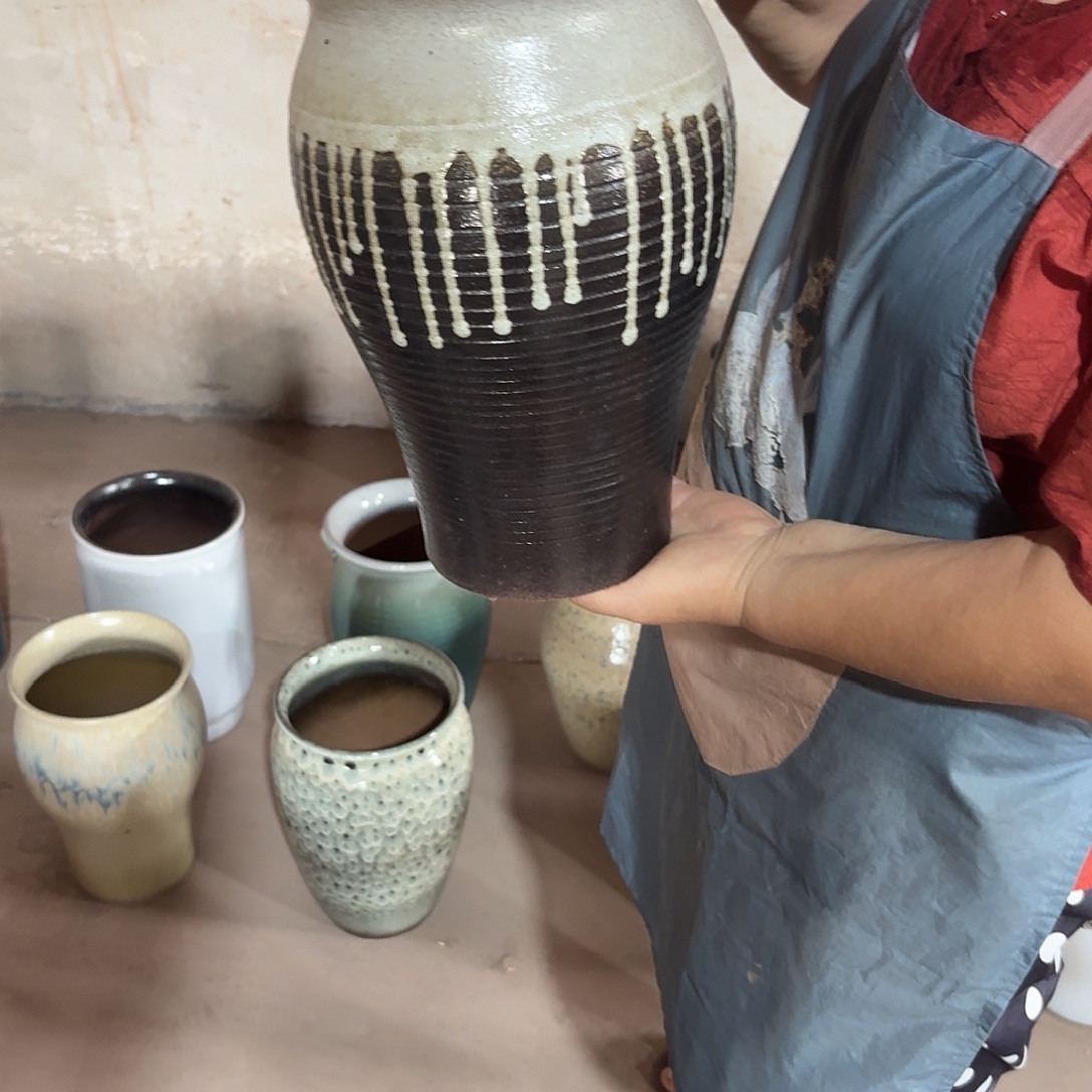 紫砂花盆口20高32一个