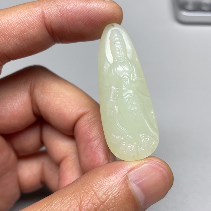 和田玉吊坠(不含链)未镶嵌风**沙