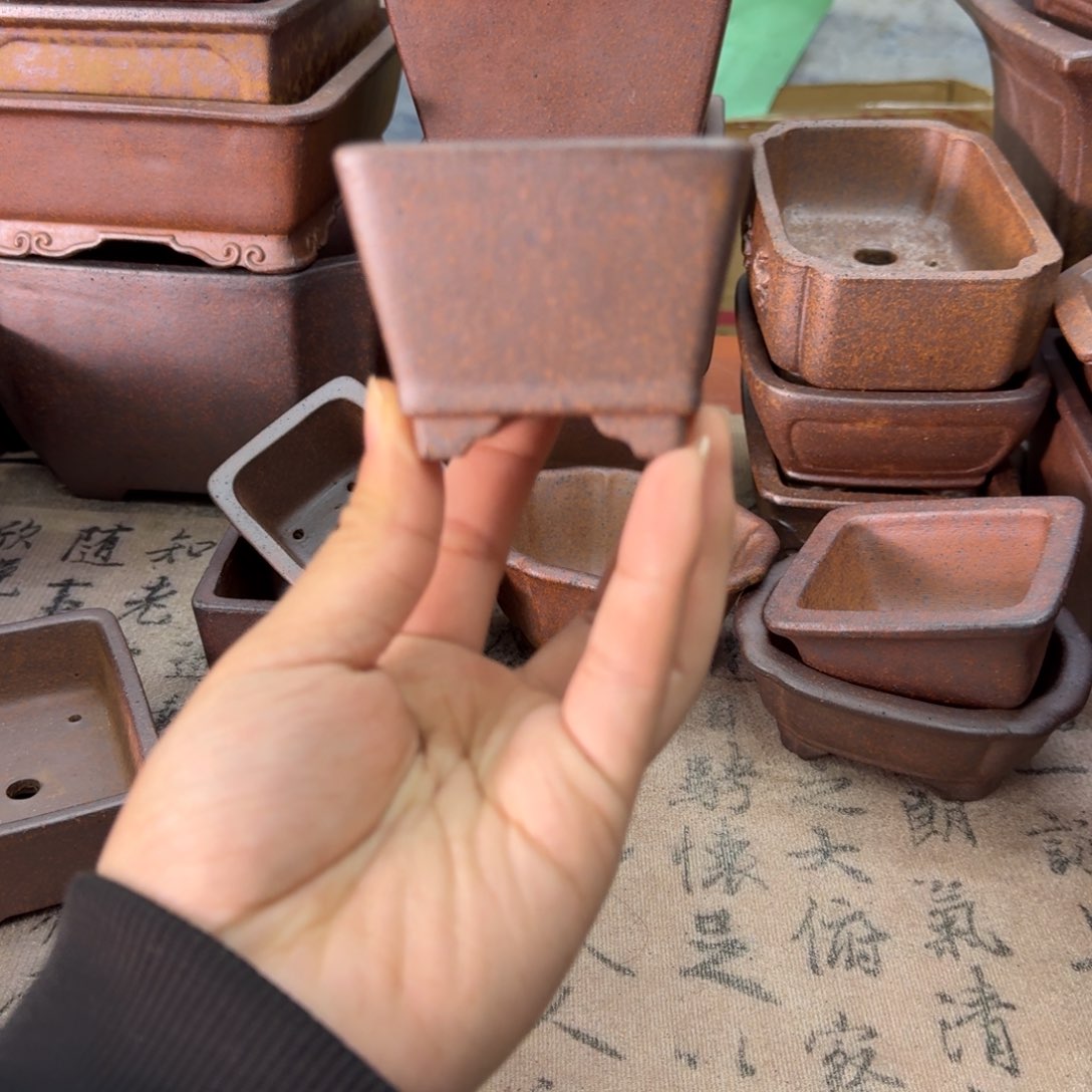 紫砂花盆75号宜兴紫砂正品6x4