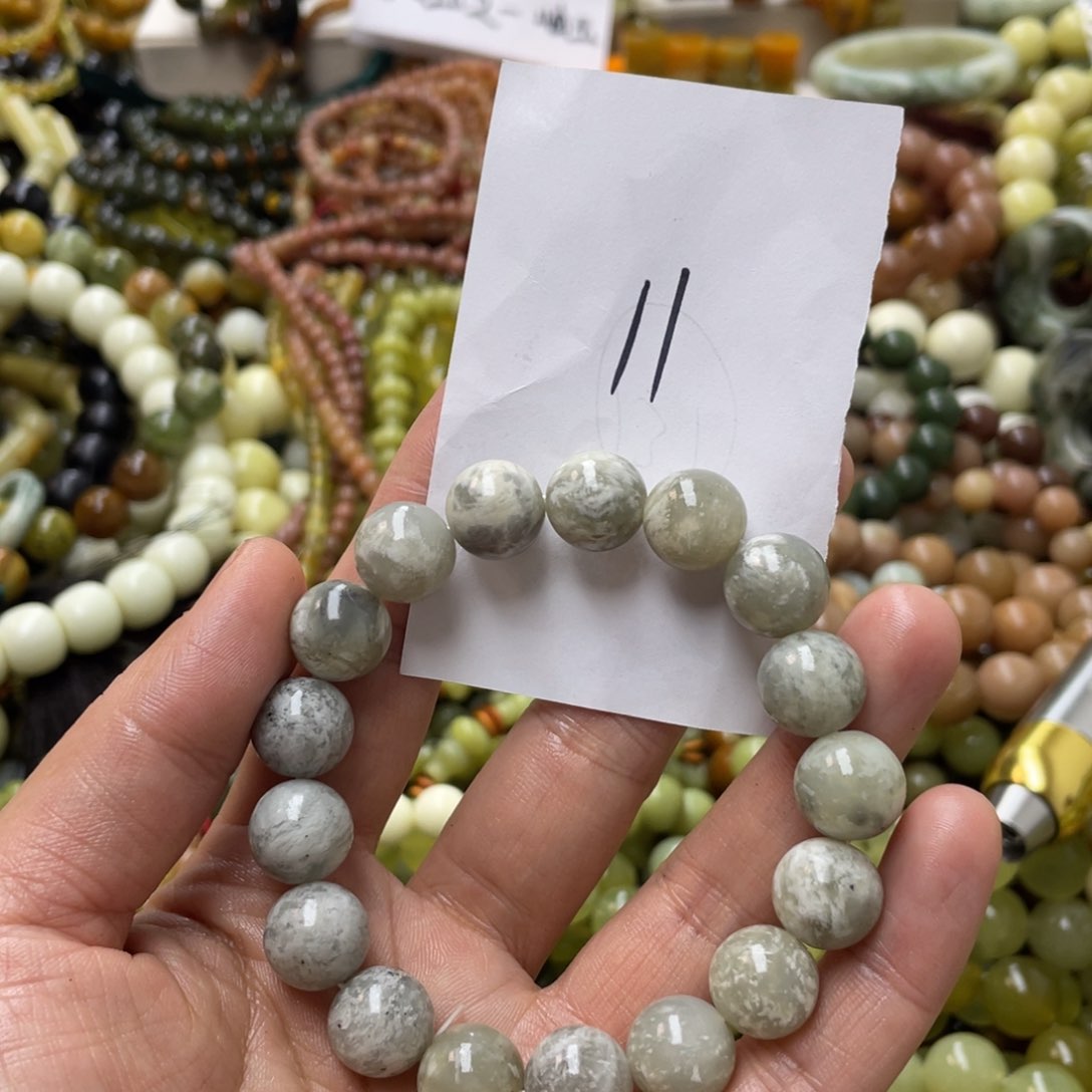 蛇纹石玉手链未镶嵌