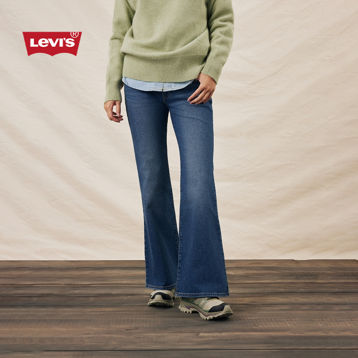 Levi's李维斯25年秋季新款女士SUPERLOW FLARE修身喇叭休闲牛仔裤