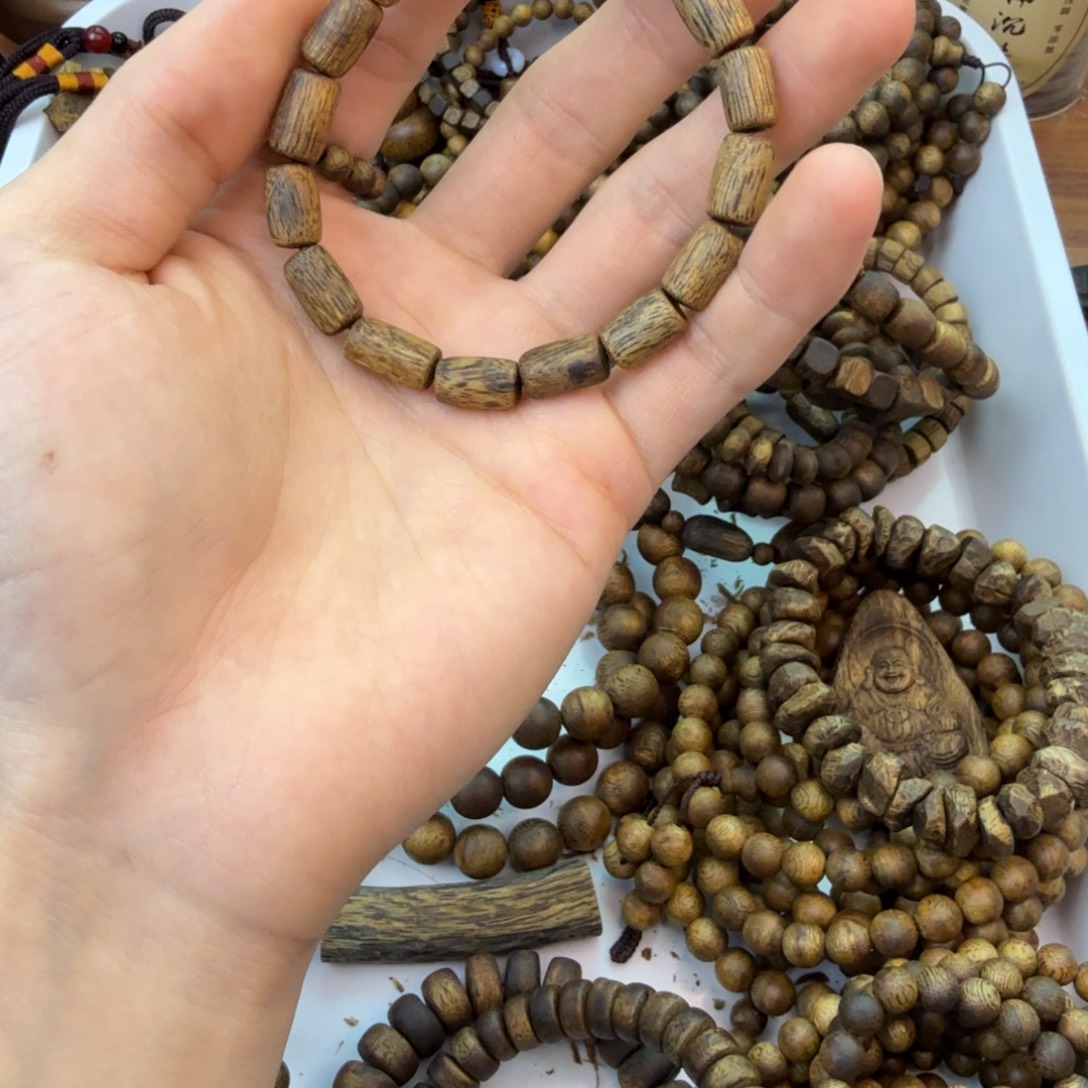 沉香碎屑沉香卡7规格桶珠