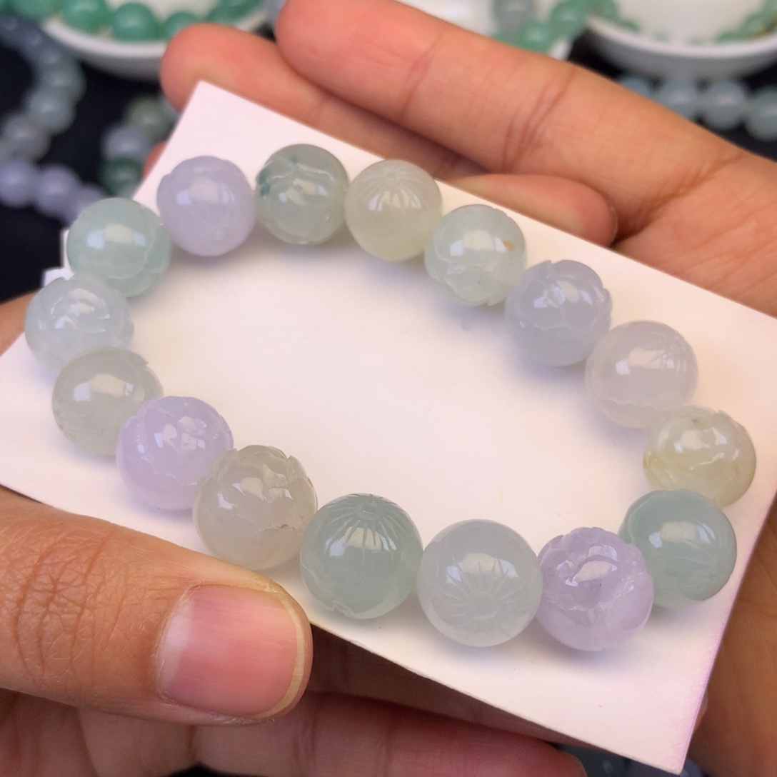 翡翠未镶嵌颈饰天然缅甸翡翠A货卡12.5