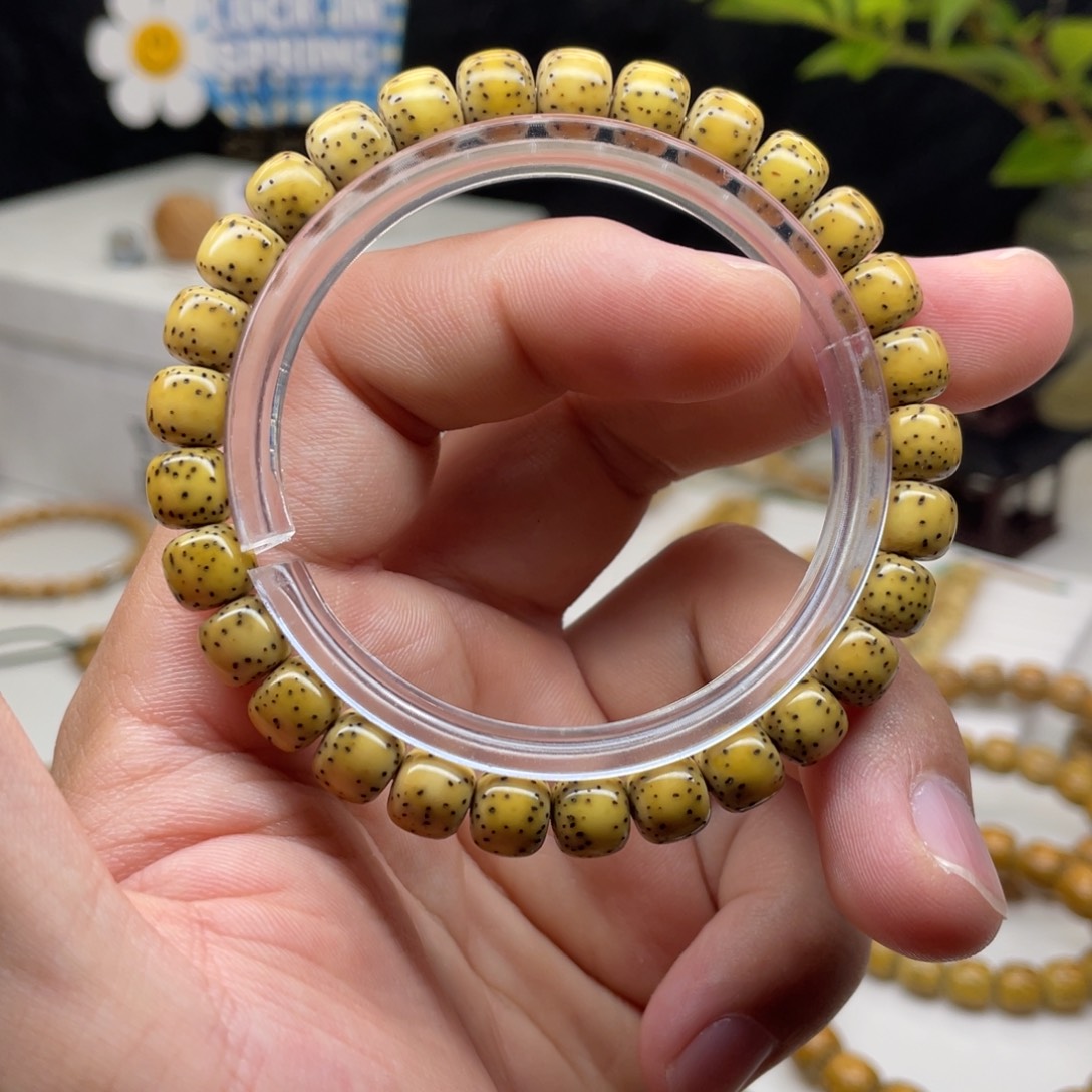 星月菩提手串87数星星骨瓷白