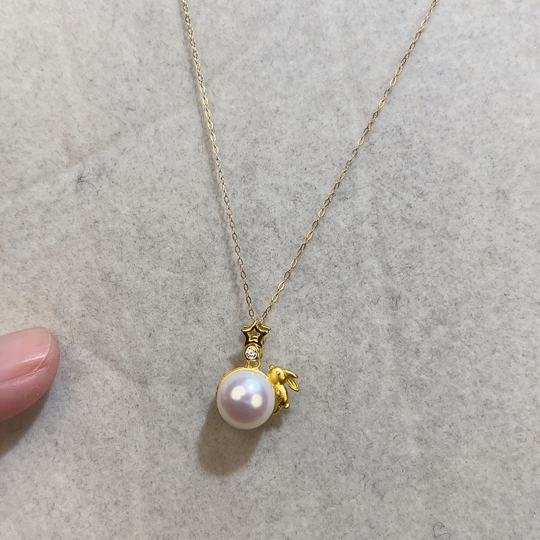 淡水珍珠颈饰银S925镶嵌