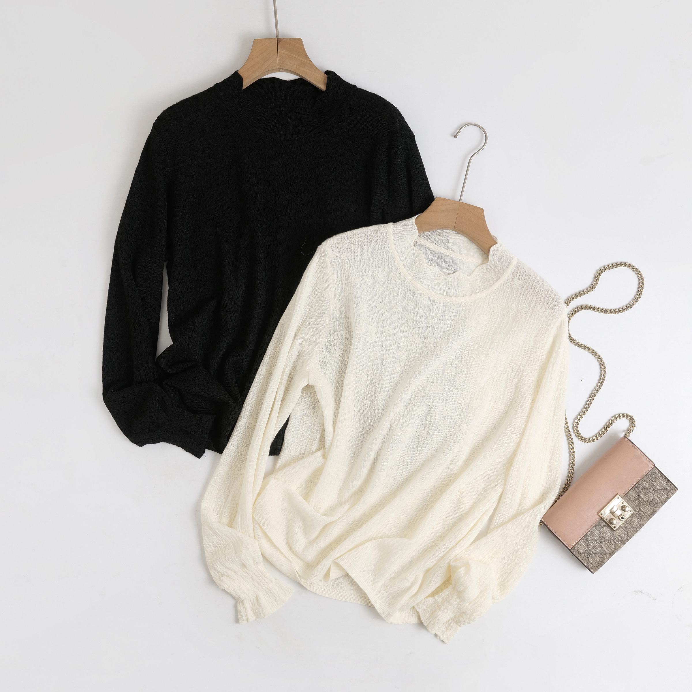 秋冬新款针织针织衫女打底衫宽松型百搭套头款毛针织衫上衣加大码