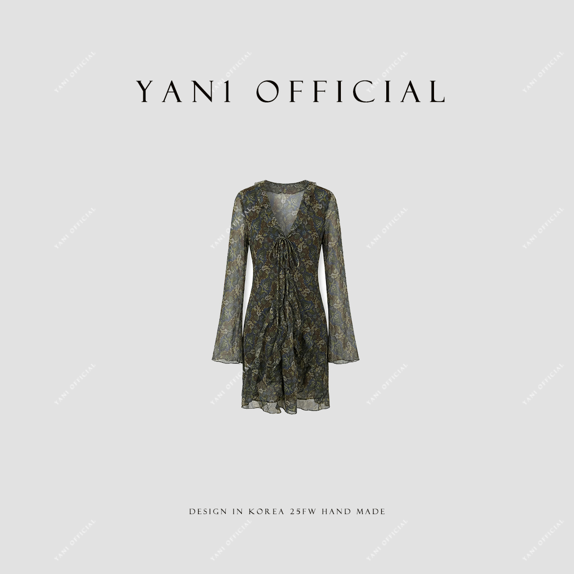 YAN1 OFFICIAL【绿野仙踪】26春夏新款气质修身收腰百搭碎花连衣裙