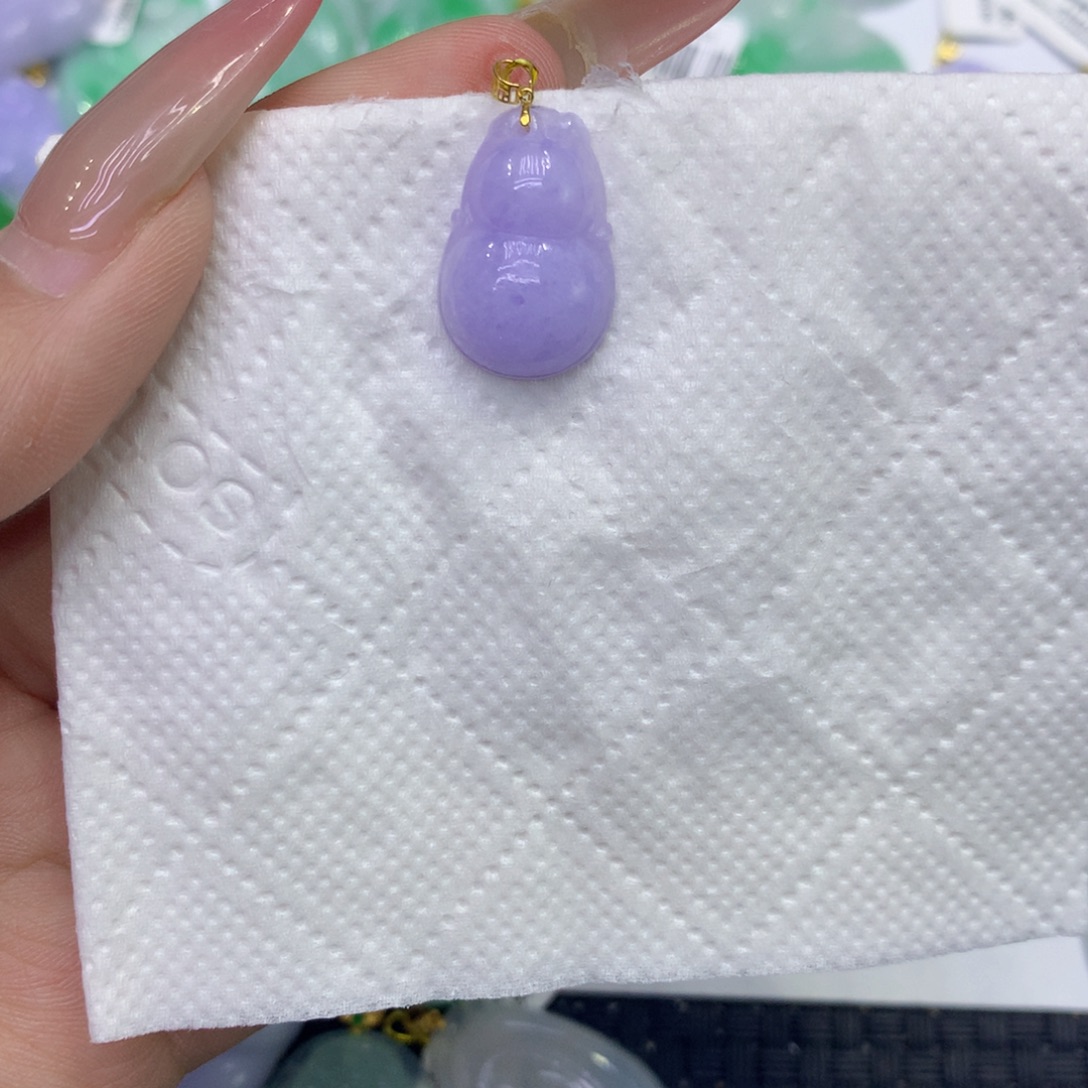 翡翠18K金镶嵌颈饰111111111