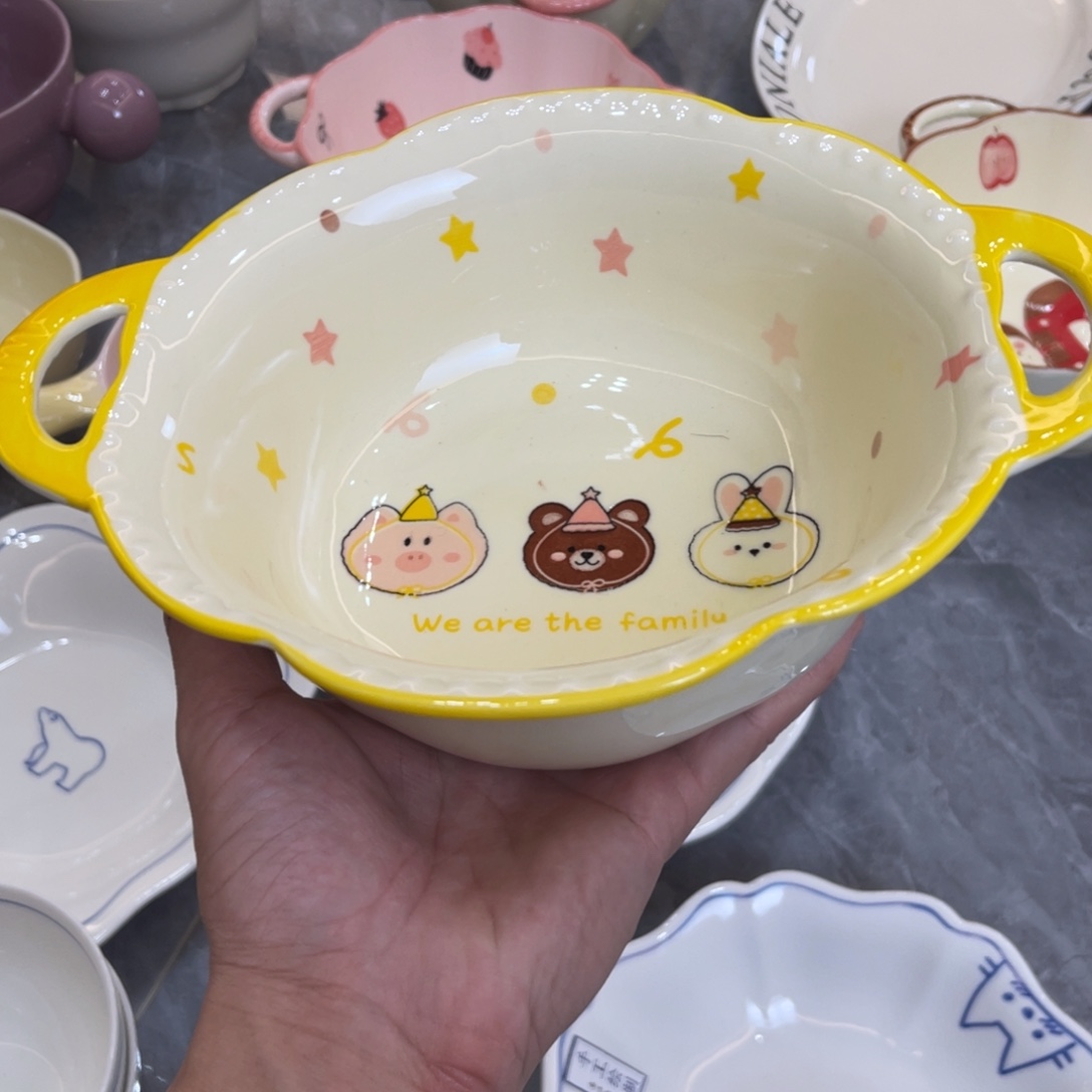 陶瓷微瑕餐具介意勿拍，满18飞！