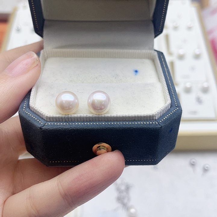 淡水珍珠耳饰银S925镶嵌?****?