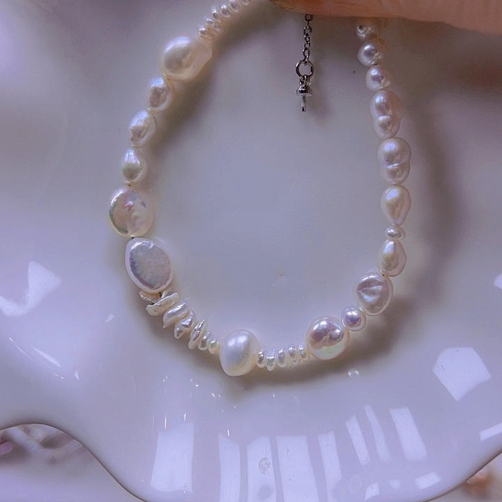 淡水珍珠手绳合金