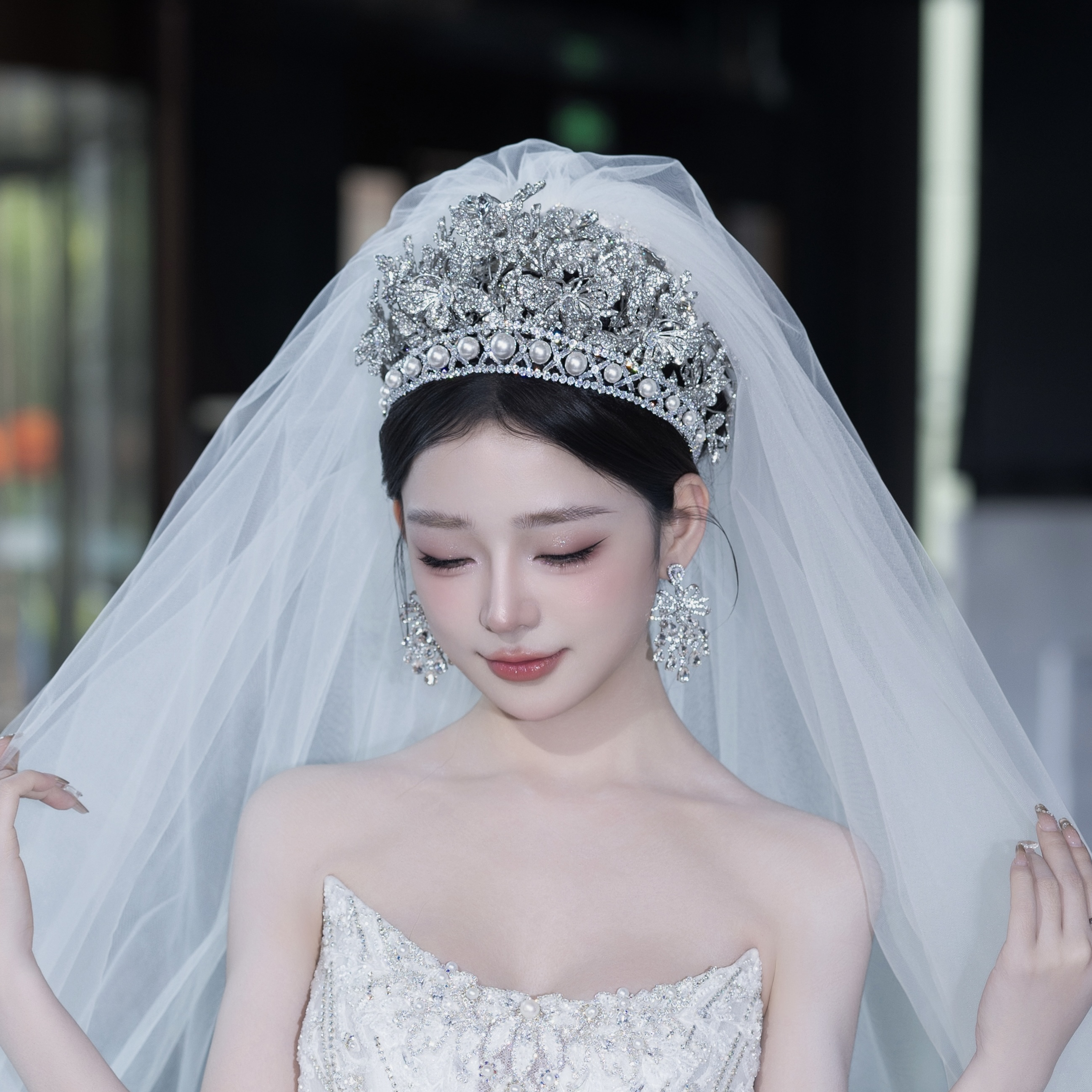 ETE ST1-17673新娘头饰重工蝴蝶皇冠 可叠戴 单个冠