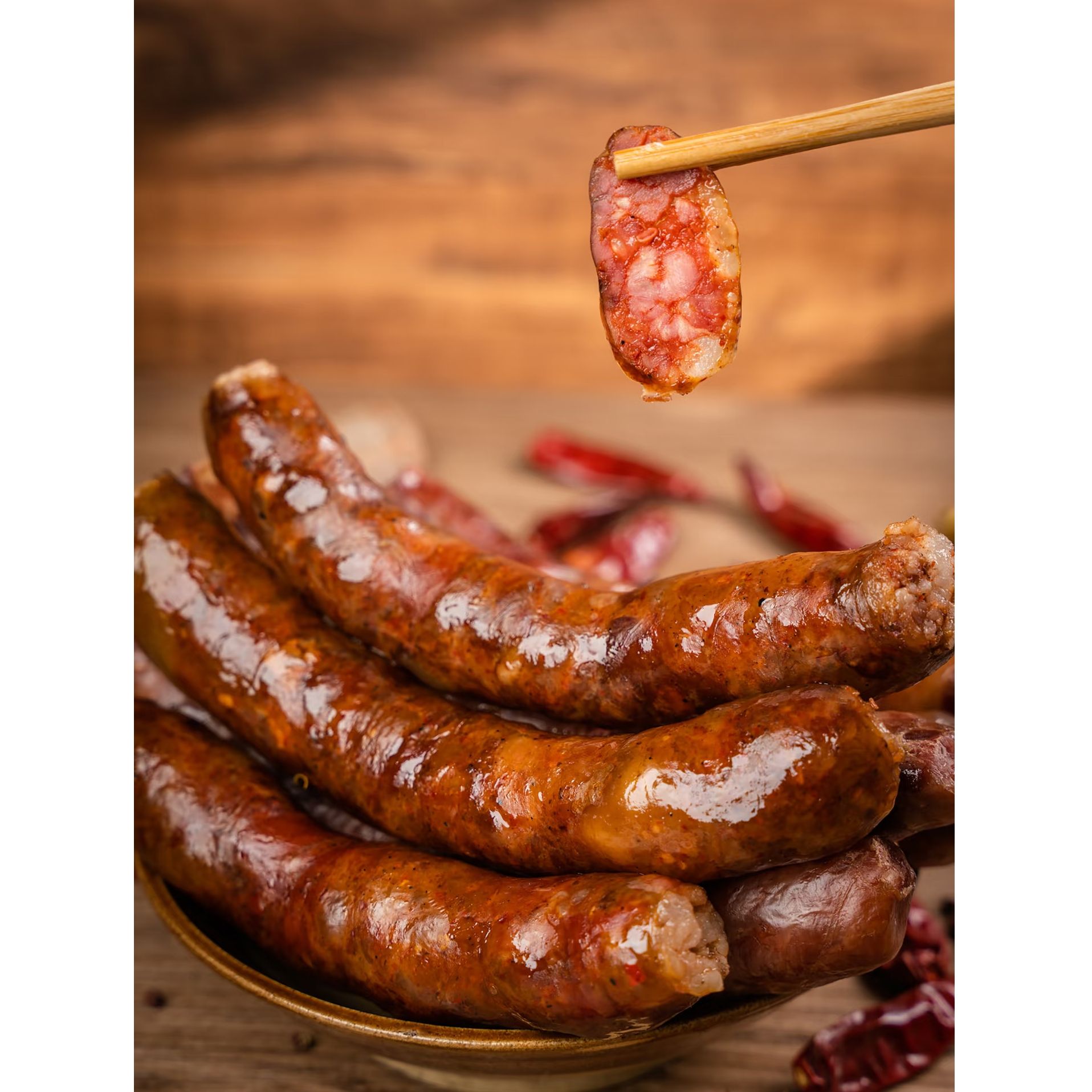 贵州散养黑土猪纯手工肉肠香肠原味柴火烟熏腊肠土特产