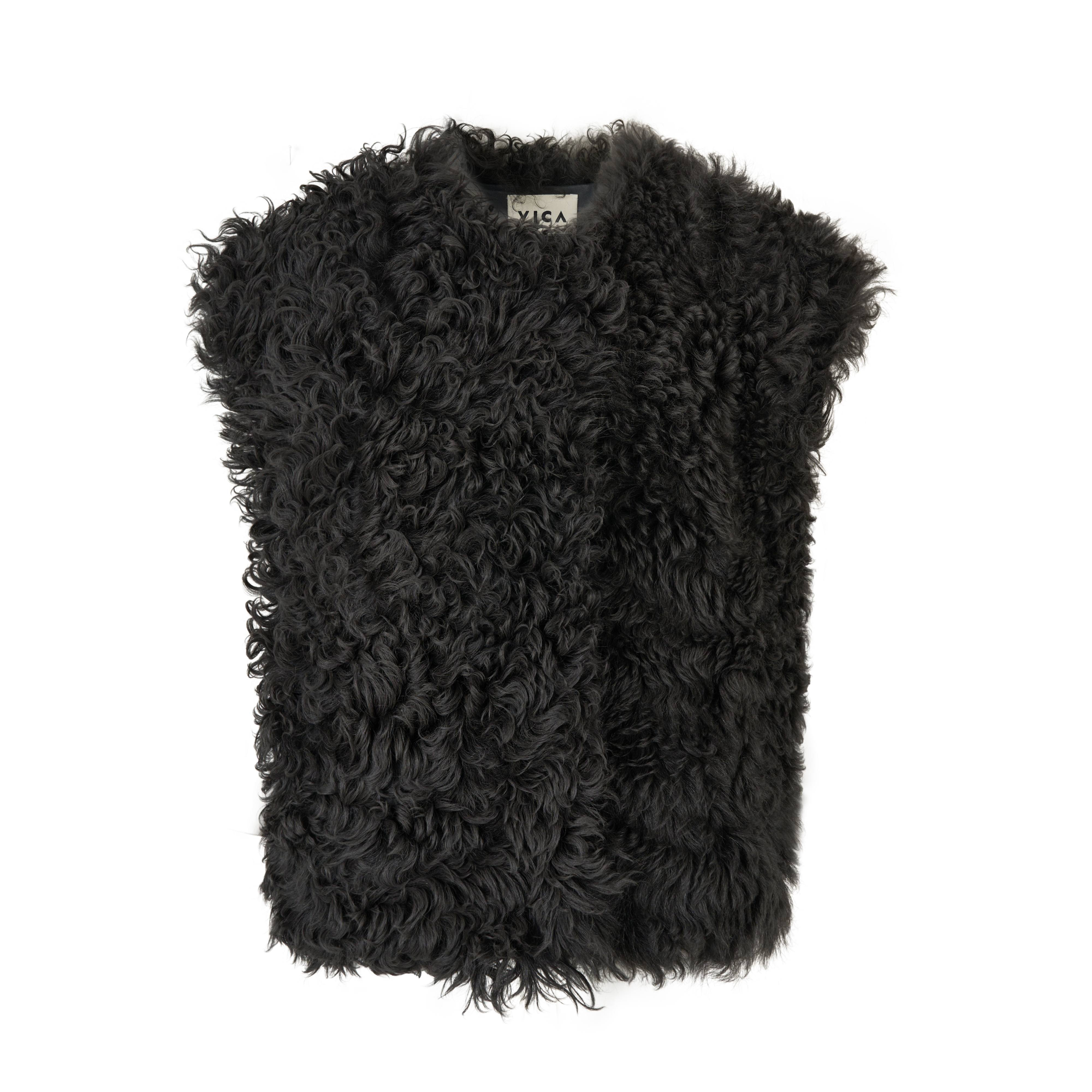 VICA VANESSA 设计师品牌毛毛马夹VC74J08