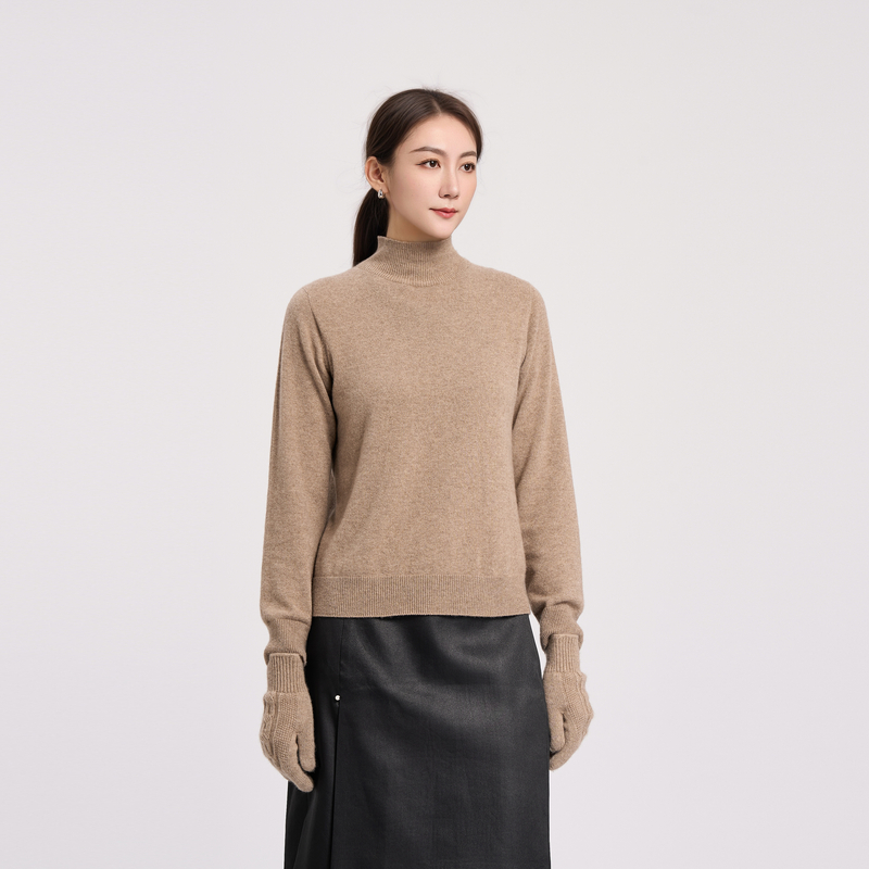 【栖香锦】康赛妮 BabyCashmere100山羊绒  无染色系列羊绒打底上衣