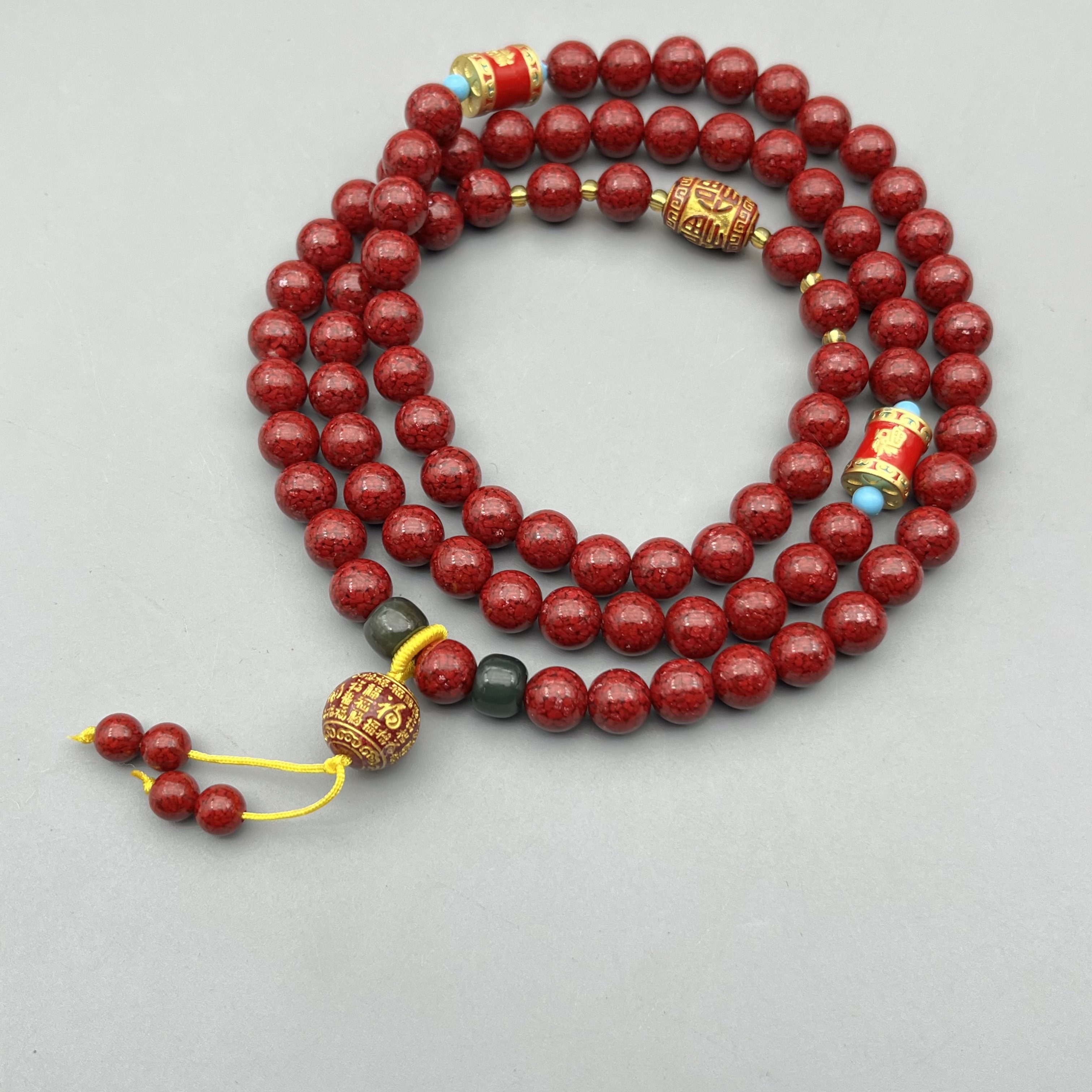 含辰砂工艺品JT484-晶体福字手链8mm