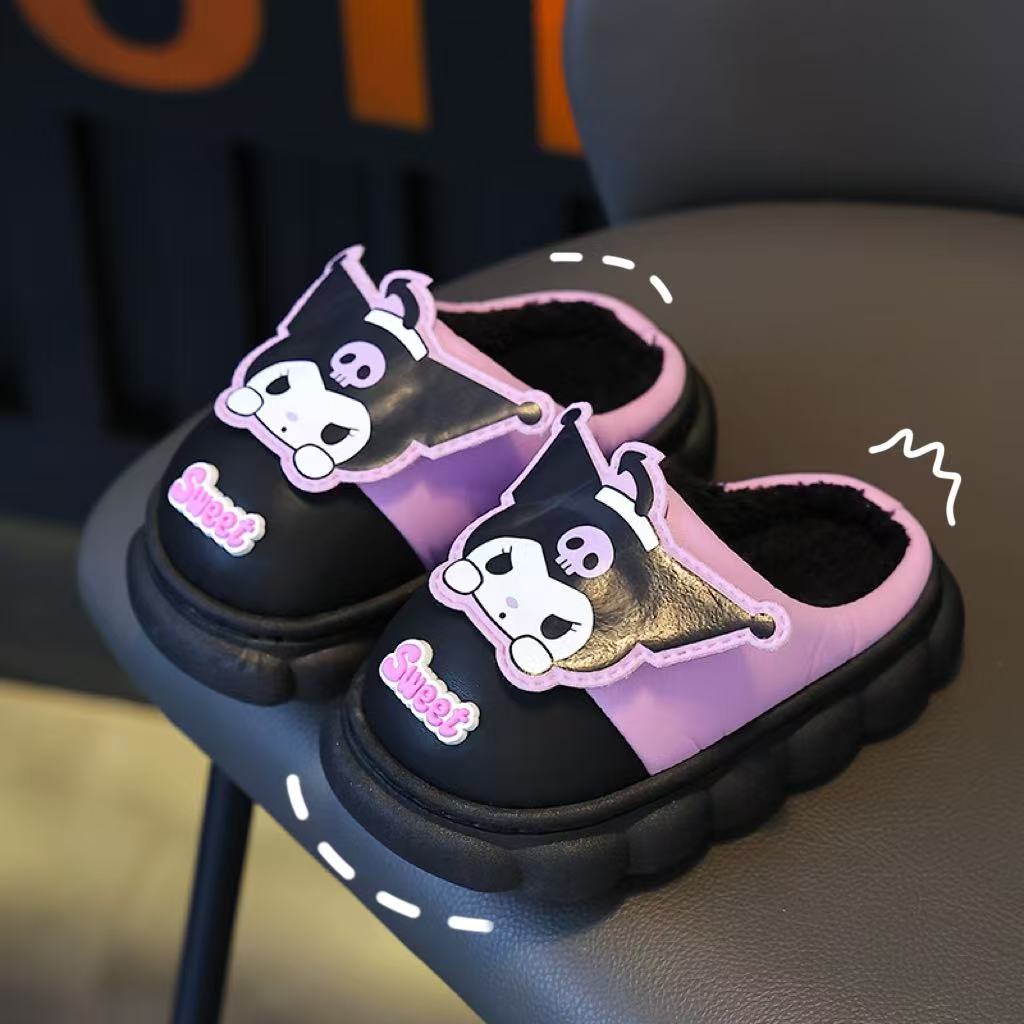 儿童棉拖鞋秋冬季可爱女童宝宝保暖中小童室内防滑亲子防水棉鞋