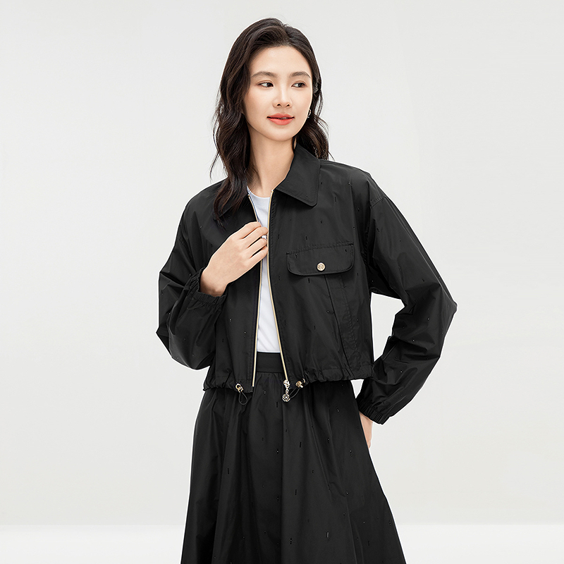 珂莱蒂尔商场同款春季款休闲舒适百搭短外套轻运动上衣KC00754W0