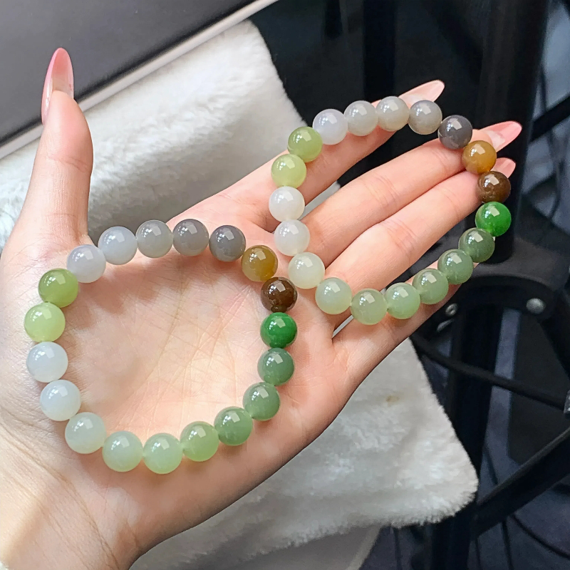 【只发高货】和田玉天然正品d10a多宝珠子多样性发一女手串