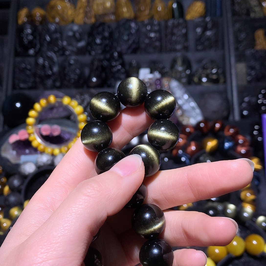 黑曜岩手链未镶嵌弦*