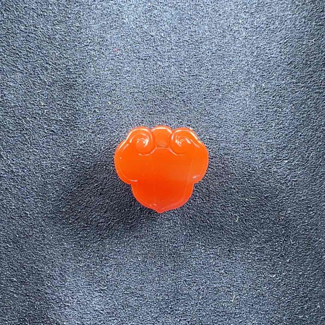 南红玛瑙如意锁未镶嵌