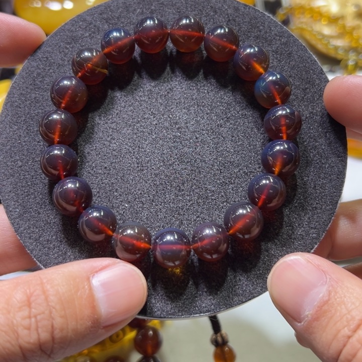 琥珀颈饰未镶嵌琥珀手串10mm