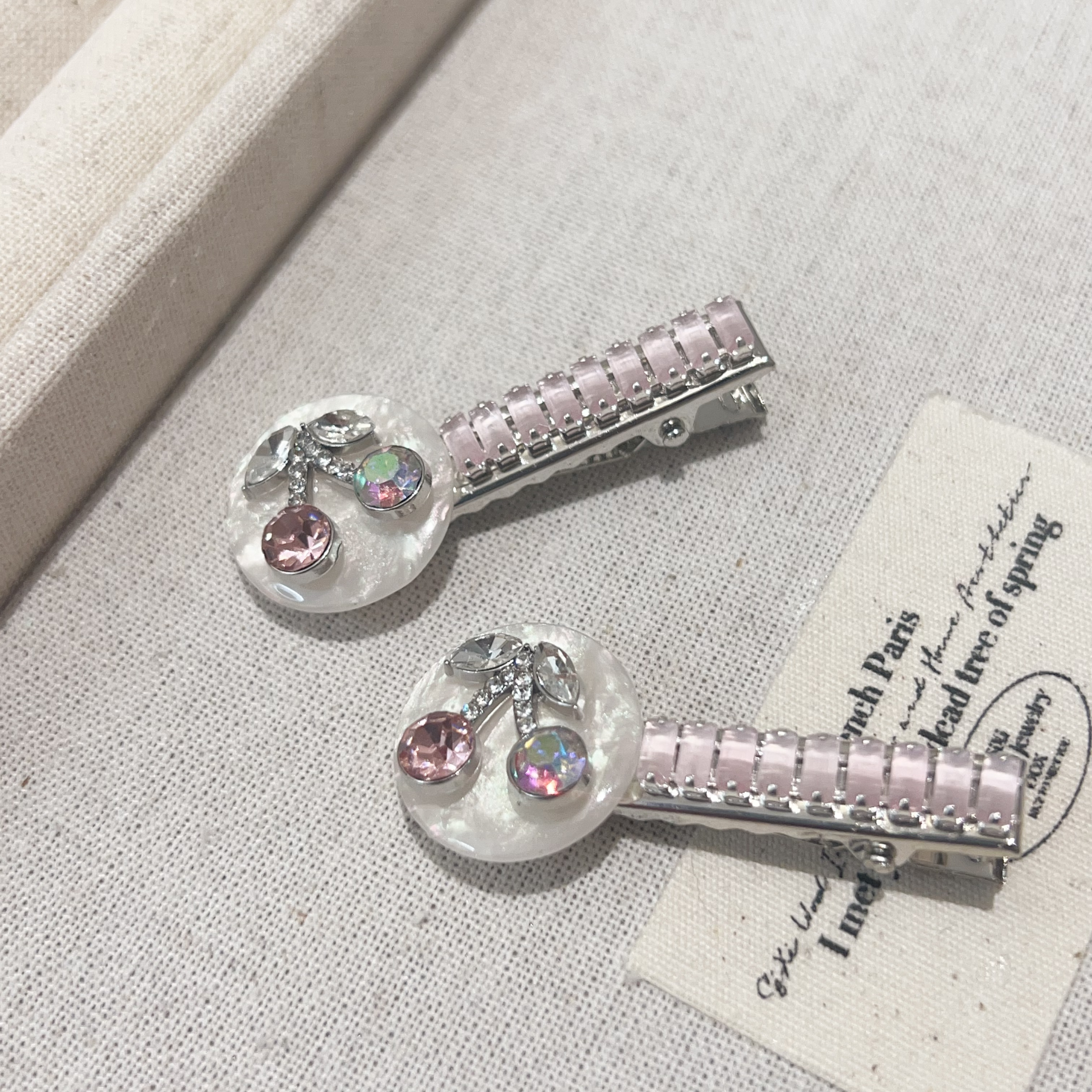 时尚樱桃侧边夹刘海夹J1305