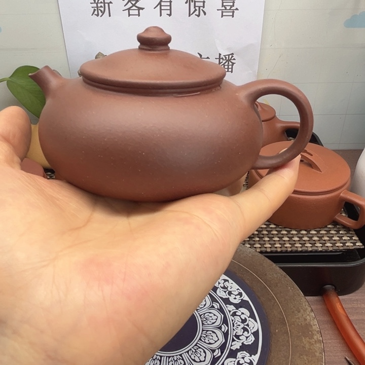 茶壶紫砂底槽清180cc寒江