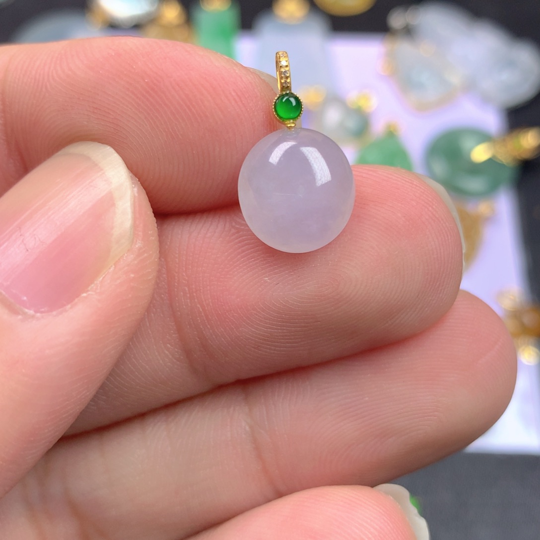 【闪购商品】颈饰18K金镶嵌翡翠翡翠