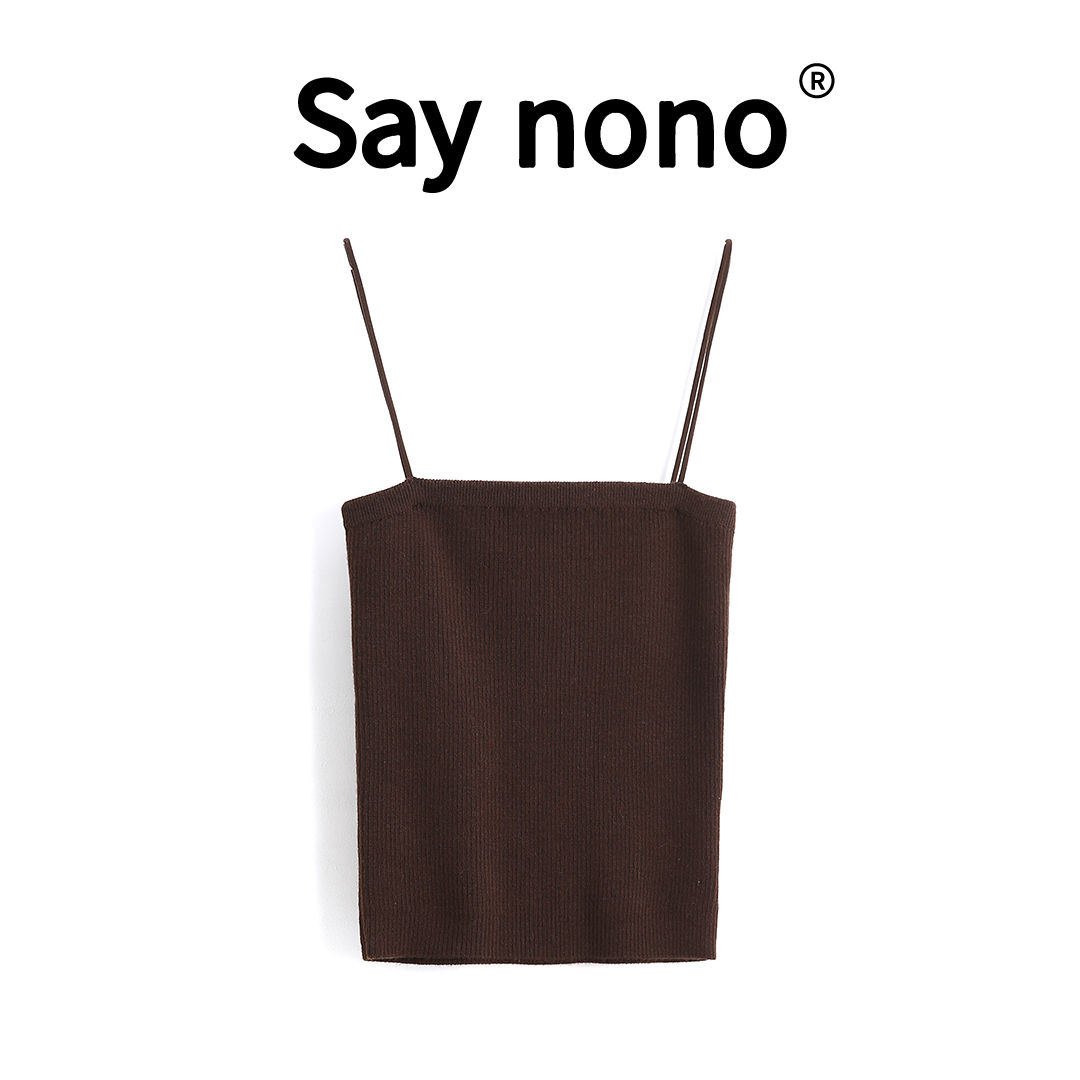 懒猫nono│Saynono 极简＿舒弹丝+巴素兰羊毛小背心内搭 /T24040