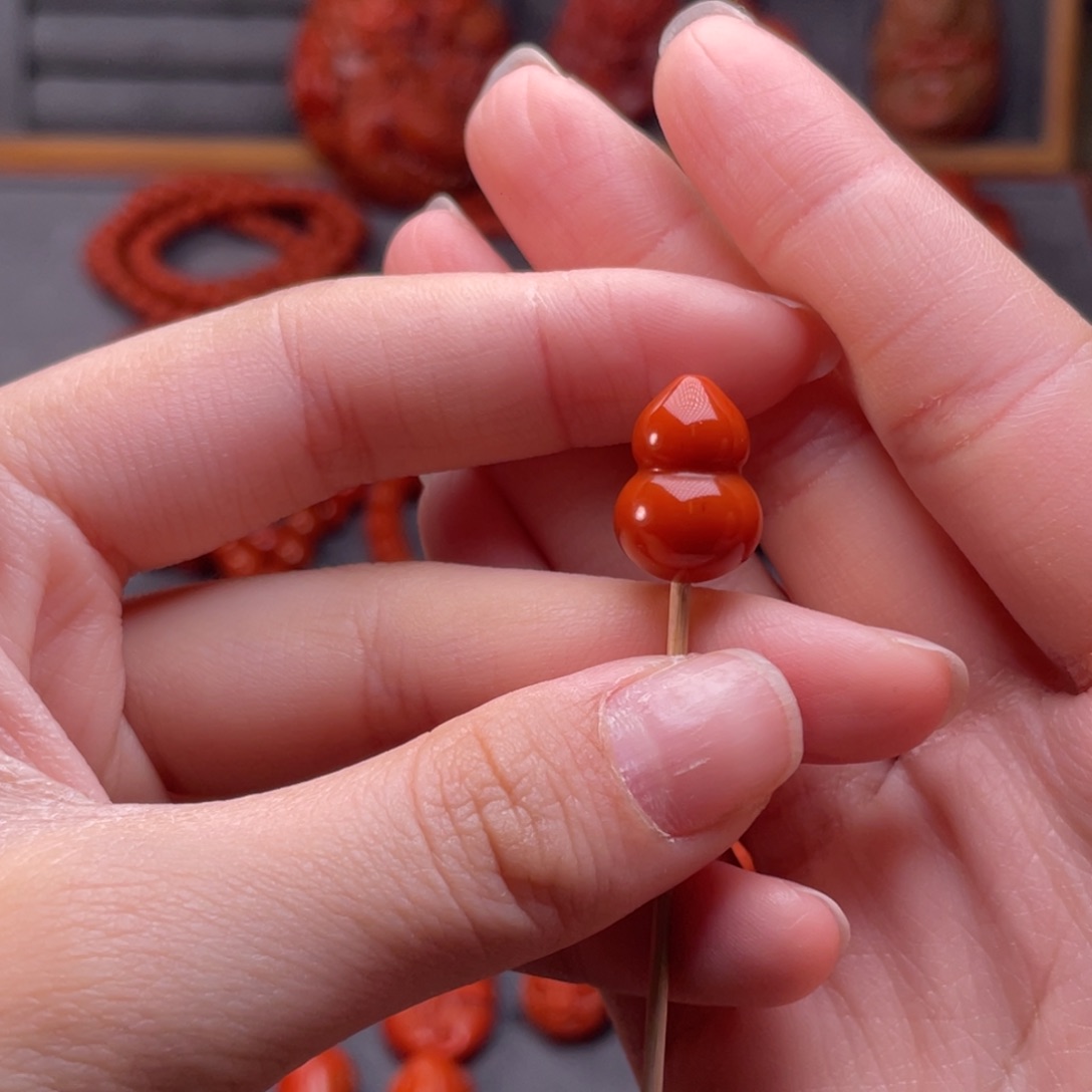 南红玛瑙未镶嵌配饰卡11mm