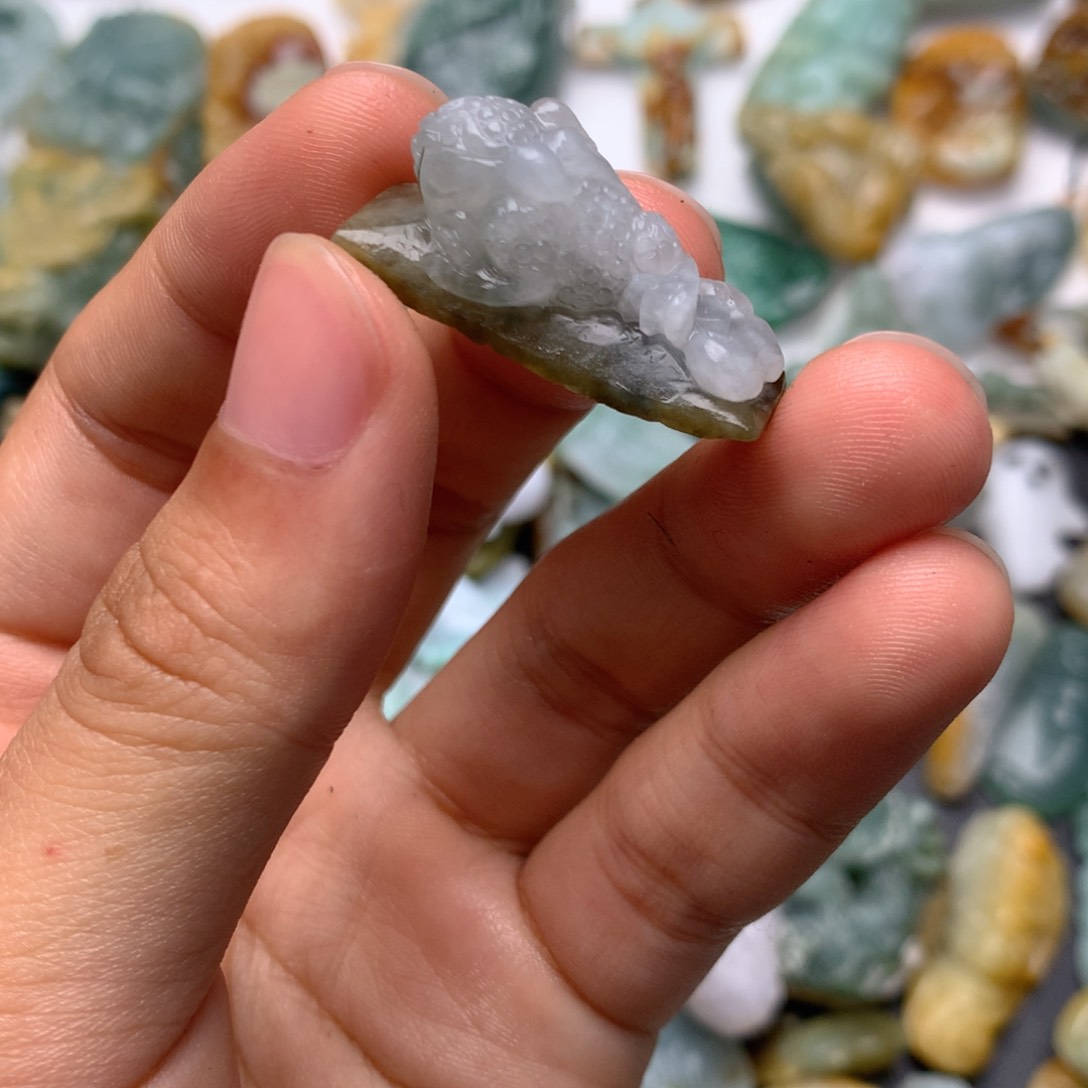 定制翡翠未镶嵌紫*葵翡翠