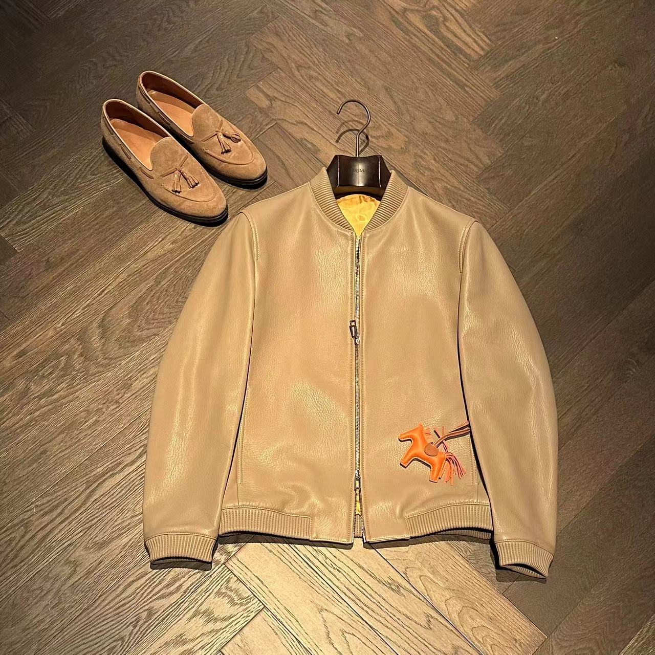 DIERTUUO迪途-男士秋冬经典时尚休闲设计师棒球领皮衣83107