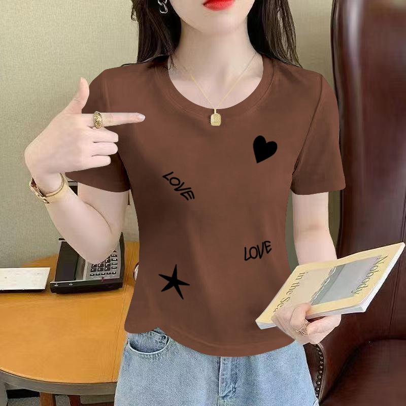 夏季新款纯棉短袖T恤女士韩版别致不规则设计感百搭圆领上衣ins潮