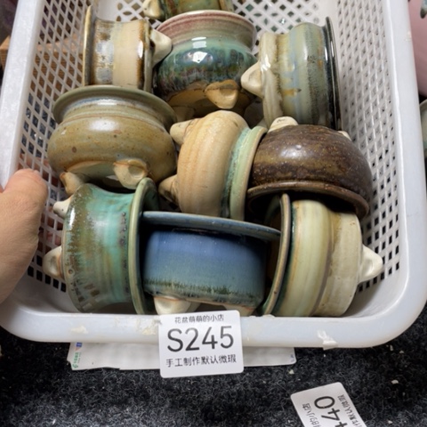 紫砂花盆微瑕245口径5.5左右