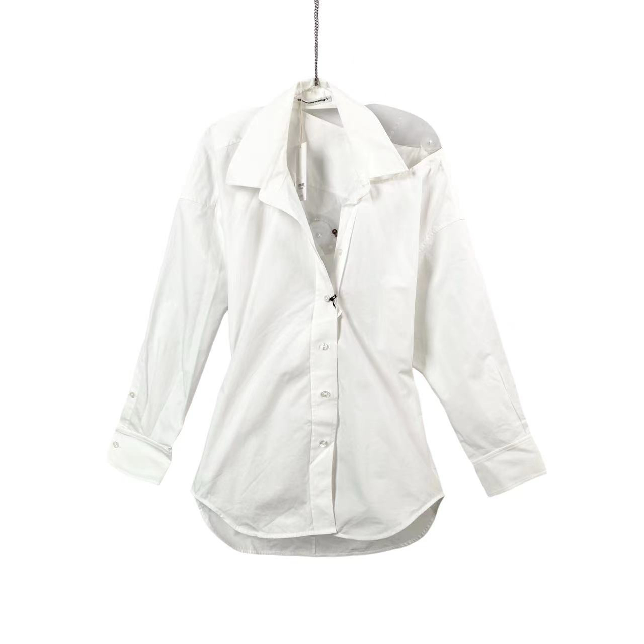 99新   aa一零五七 棉 ss22镂空长袖衬衫 s码 99新微污