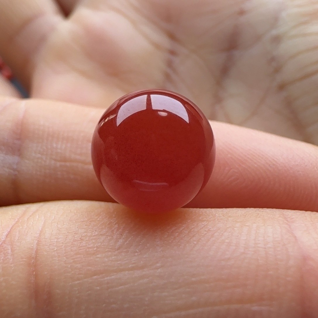 南红玛瑙未镶嵌圆珠11.4水线