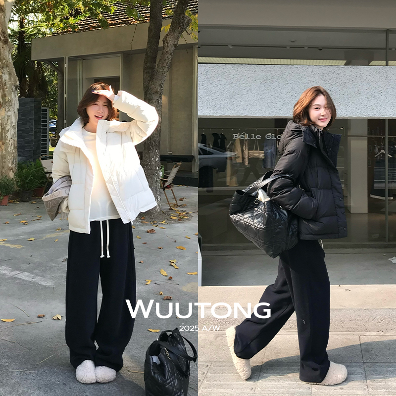 WuuTong【lu系五格】冬季短款连帽百搭泡芙细腻高级感羽绒服25T248