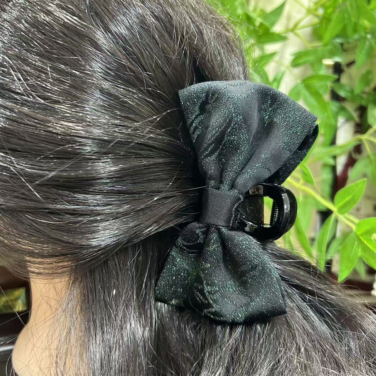 【织螺钿蝴蝶结抓夹】非遗正绢面料 主体11cm双面蝴蝶 手工拎缝