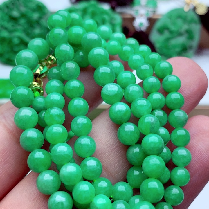 翡翠未镶嵌毛衣链