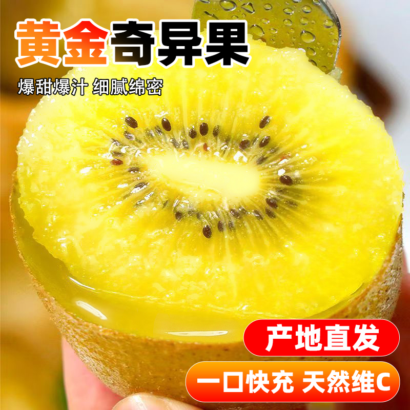 【产地直发】黄金奇异果当季新鲜水果黄心猕猴桃阳光金果辅食整箱