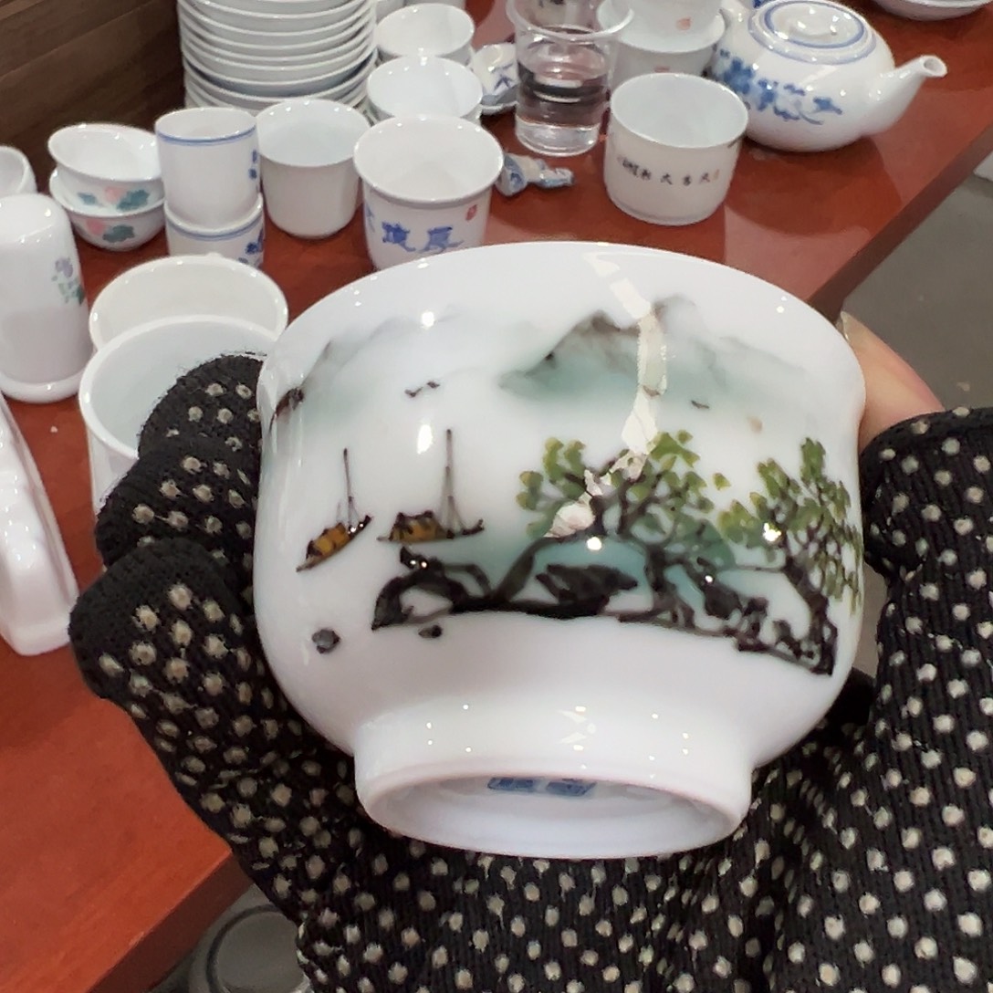 醴陵瓷直播供货基地手绘