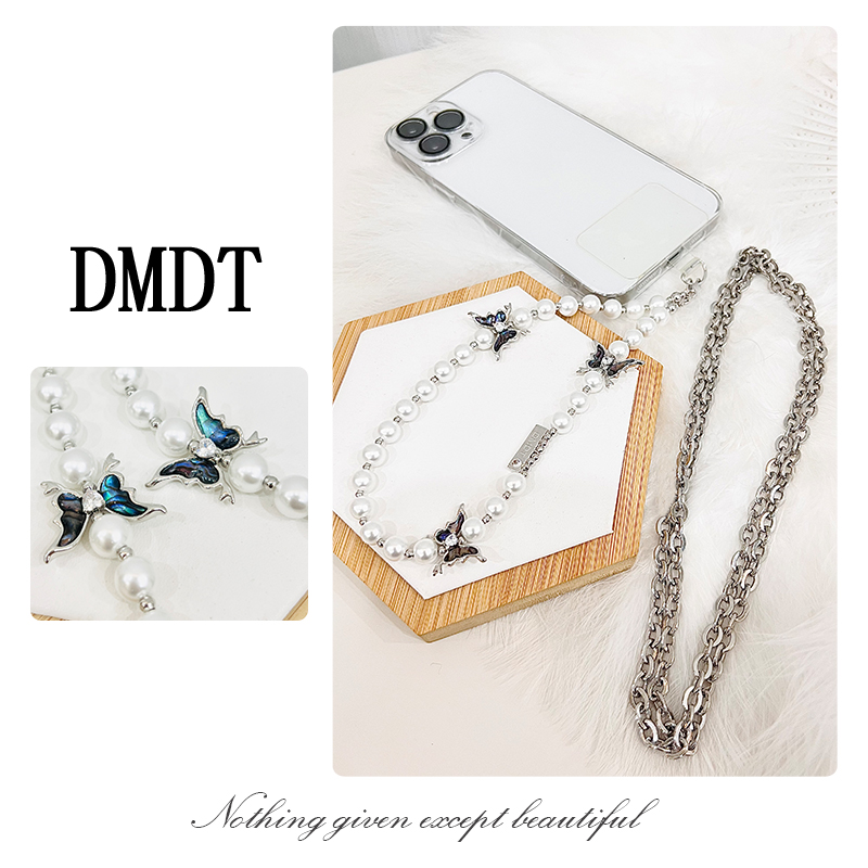 【DMDT潮牌】新品 “羽翼微光”珠珠蝴蝶手机壳手机挂链A1888