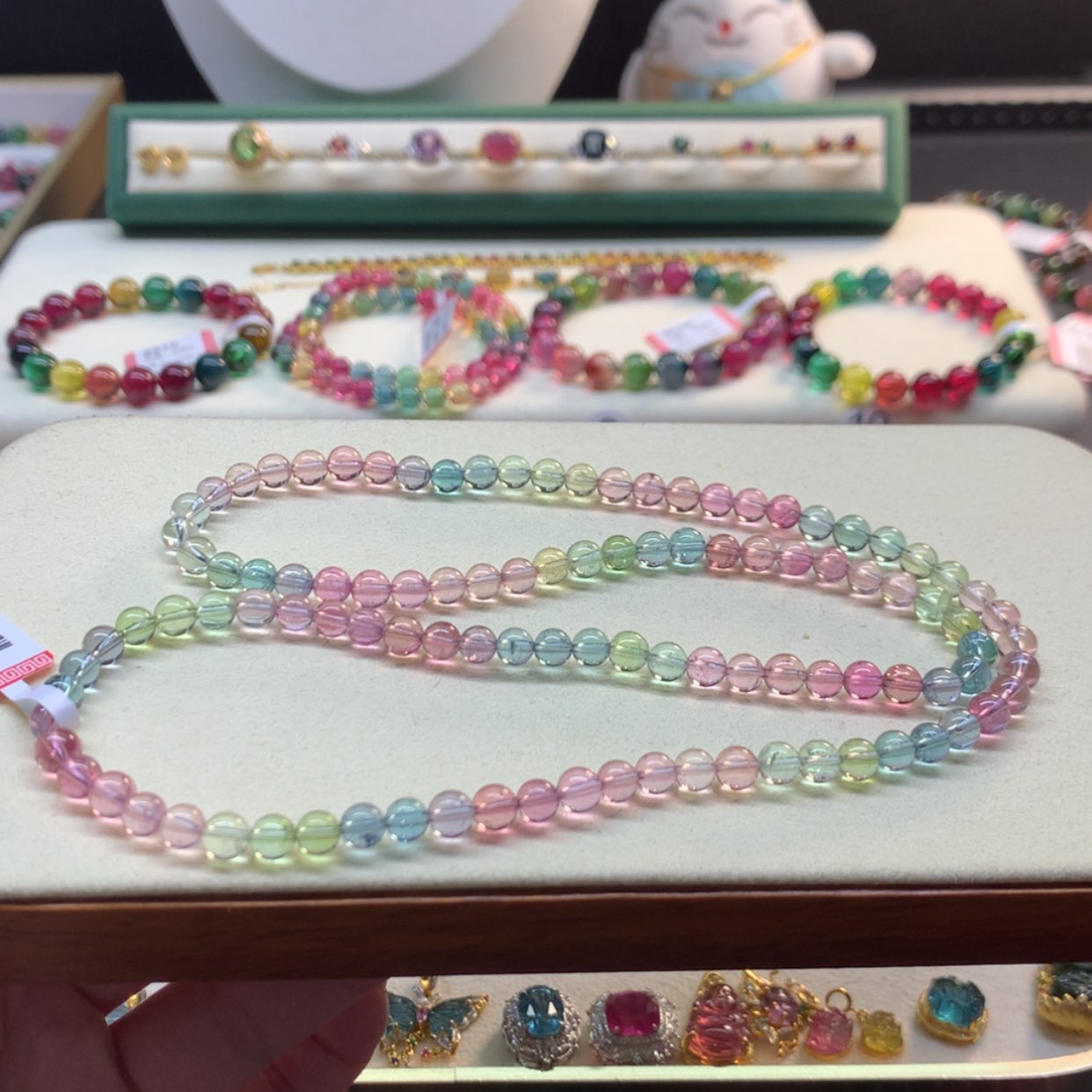 【闪购商品】碧玺手链未镶嵌荧光人鱼5.6mm