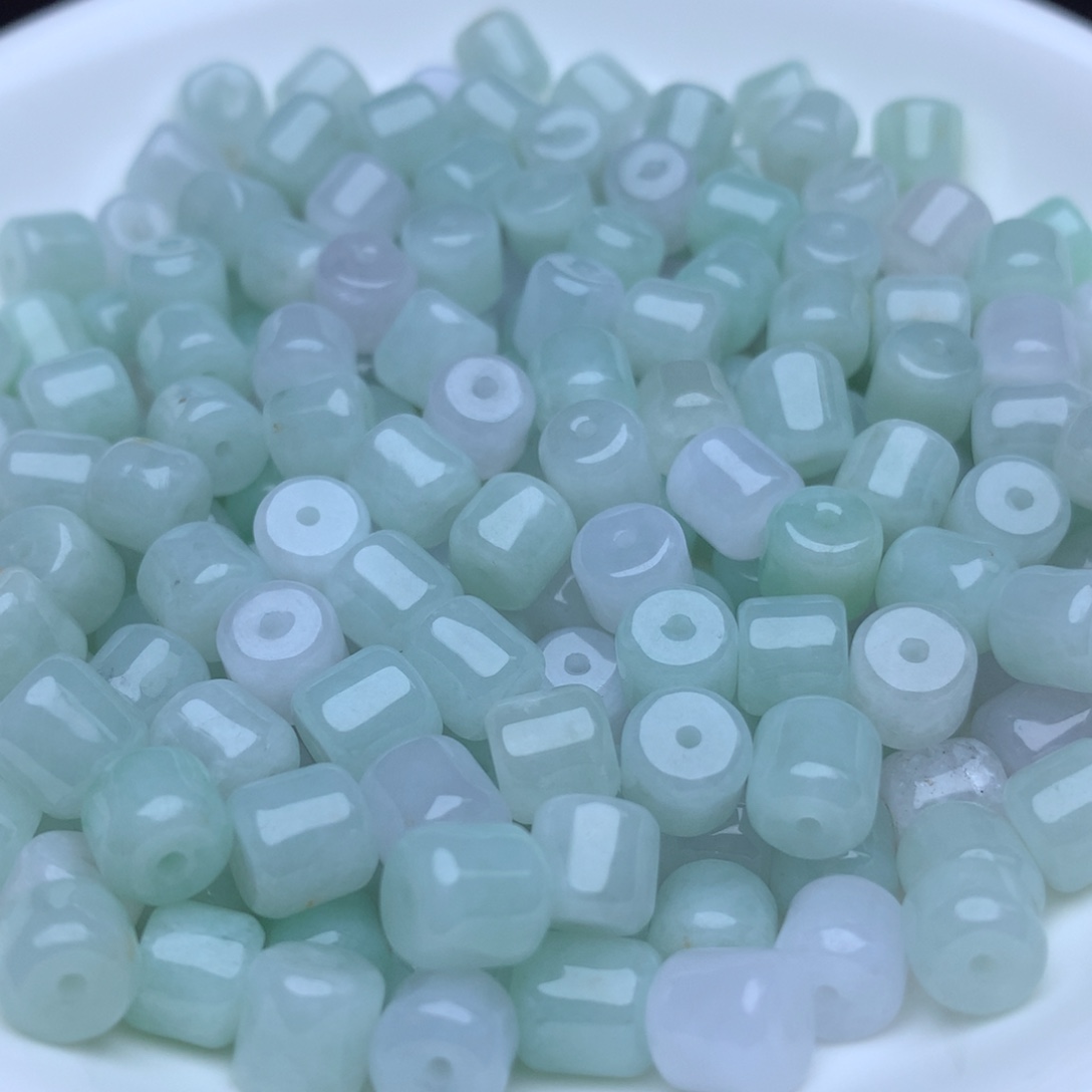 【闪购商品】翡翠手链未镶嵌卡6乘6冰桶珠30个