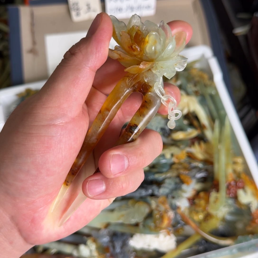 岫玉发簪未镶嵌明君玉簪贼拉好看